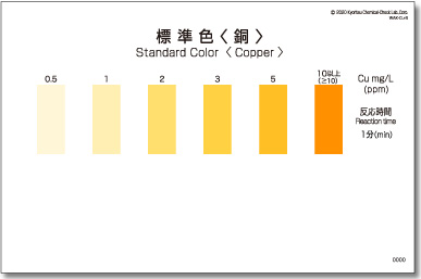 パックテスト銅　標準色