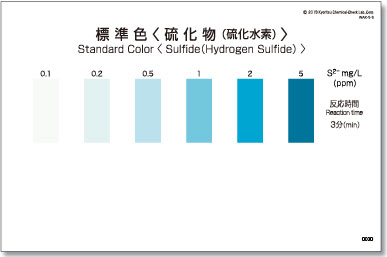 パックテスト硫化物(硫化水素)　標準色