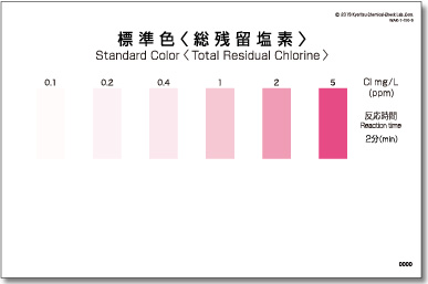 パックテスト総残留塩素　標準色